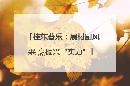 桂东普乐：展村厨风采 烹振兴“实力”