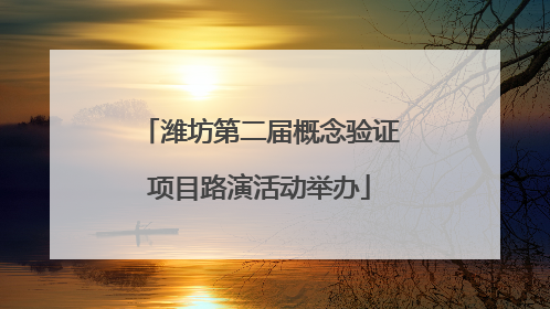 潍坊第二届概念验证项目路演活动举办