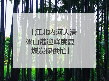 江北内河大港梁山港迎峰度夏煤炭保供忙