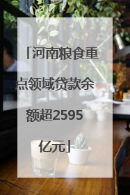 河南粮食重点领域贷款余额超2595亿元