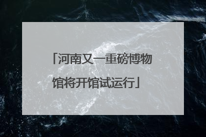 河南又一重磅博物馆将开馆试运行