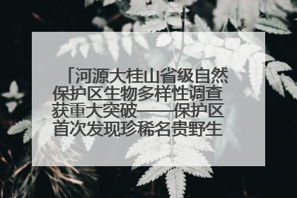 河源大桂山省级自然保护区生物多样性调查获重大突破——保护区首次发现珍稀名贵野生干巴菌与钝尾两头蛇