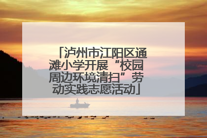 泸州市江阳区通滩小学开展“校园周边环境清扫”劳动实践志愿活动