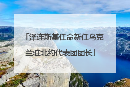 泽连斯基任命新任乌克兰驻北约代表团团长