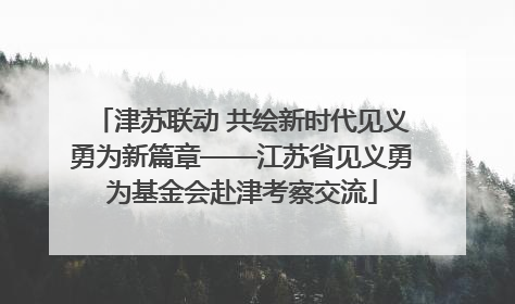 津苏联动 共绘新时代见义勇为新篇章——江苏省见义勇为基金会赴津考察交流