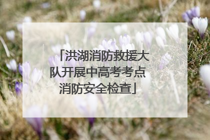 洪湖消防救援大队开展中高考考点消防安全检查