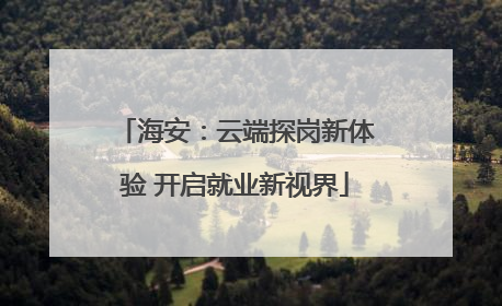 海安：云端探岗新体验 开启就业新视界