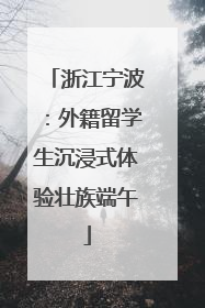 浙江宁波：外籍留学生沉浸式体验壮族端午