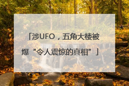 涉UFO，五角大楼被爆“令人震惊的真相”