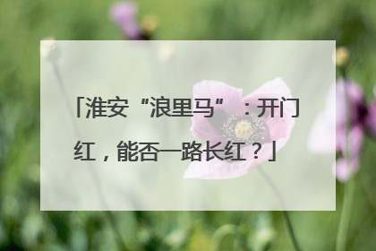 淮安“浪里马”：开门红，能否一路长红？