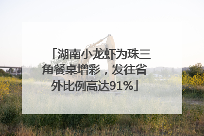 湖南小龙虾为珠三角餐桌增彩，发往省外比例高达91%