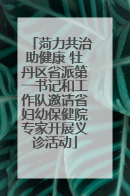 菏力共治助健康 牡丹区省派第一书记和工作队邀请省妇幼保健院专家开展义诊活动