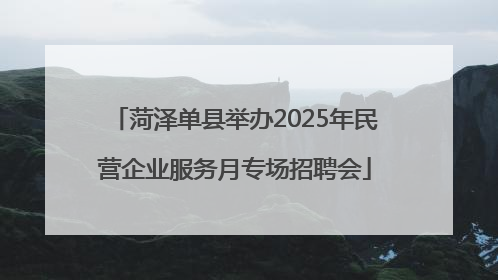 菏泽单县举办2025年民营企业服务月专场招聘会