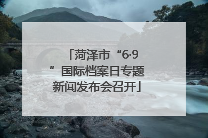 菏泽市“6·9”国际档案日专题新闻发布会召开