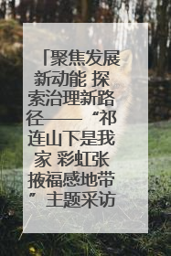 聚焦发展新动能 探索治理新路径——“祁连山下是我家 彩虹张掖福感地带”主题采访活动走进山丹
