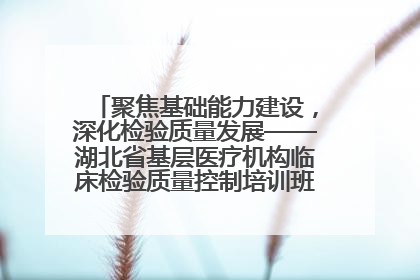 聚焦基础能力建设，深化检验质量发展——湖北省基层医疗机构临床检验质量控制培训班（孝感站）成功举办