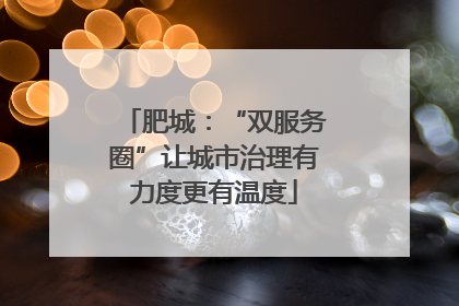 肥城：“双服务圈”让城市治理有力度更有温度