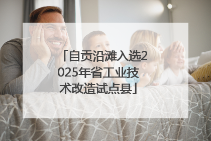 自贡沿滩入选2025年省工业技术改造试点县