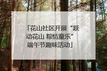 花山社区开展“跃动花山 粽情童乐”端午节趣味活动