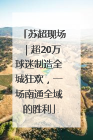 苏超现场｜超20万球迷制造全城狂欢，一场南通全域的胜利