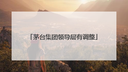 茅台集团领导层有调整