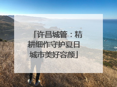 许昌城管：精耕细作守护夏日城市美好容颜