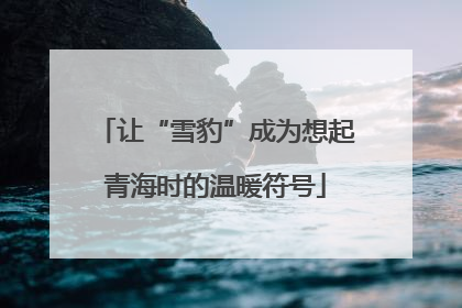让“雪豹”成为想起青海时的温暖符号