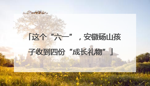这个“六一”，安徽砀山孩子收到四份“成长礼物”