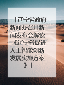 辽宁省政府新闻办召开新闻发布会解读《辽宁省促进人工智能创新发展实施方案》