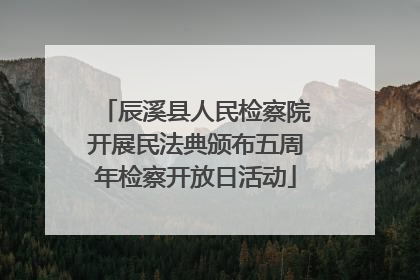 辰溪县人民检察院开展民法典颁布五周年检察开放日活动