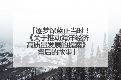 逐梦深蓝正当时！《关于推动海洋经济高质量发展的提案》背后的故事