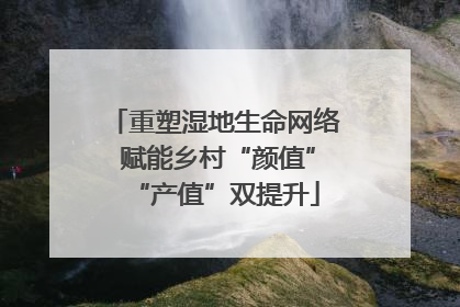 重塑湿地生命网络 赋能乡村“颜值”“产值”双提升