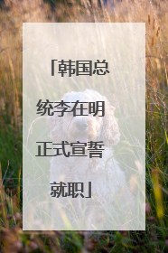 韩国总统李在明正式宣誓就职
