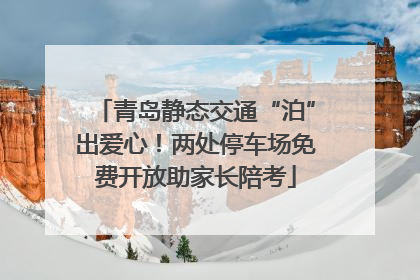 青岛静态交通“泊”出爱心！两处停车场免费开放助家长陪考