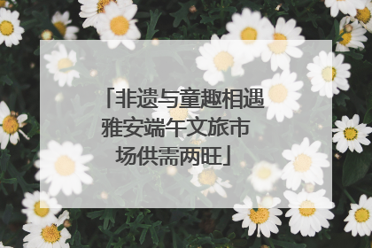 非遗与童趣相遇 雅安端午文旅市场供需两旺