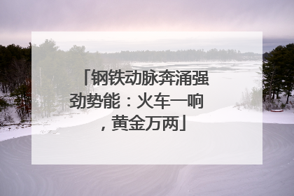 钢铁动脉奔涌强劲势能：火车一响，黄金万两