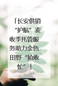 长安供销“护航”麦收季托管服务助力金色田野“抢收忙”