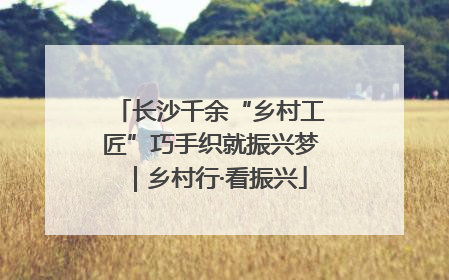 长沙千余“乡村工匠”巧手织就振兴梦｜乡村行·看振兴