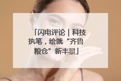 闪电评论｜科技执笔，绘就“齐鲁粮仓”新丰景