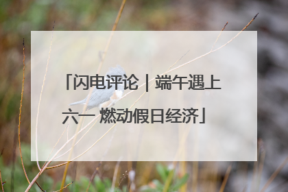 闪电评论｜端午遇上六一 燃动假日经济