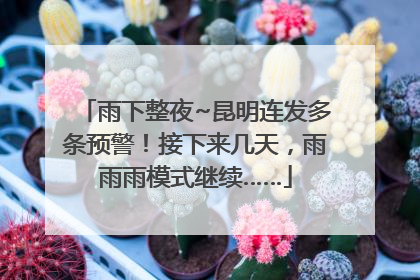 雨下整夜~昆明连发多条预警！接下来几天，雨雨雨模式继续……