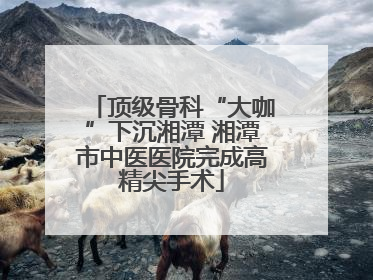 顶级骨科“大咖”下沉湘潭 湘潭市中医医院完成高精尖手术