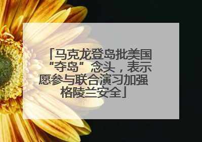 马克龙登岛批美国“夺岛”念头，表示愿参与联合演习加强格陵兰安全