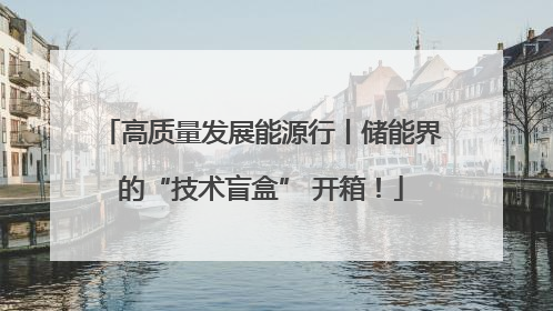 高质量发展能源行丨储能界的“技术盲盒” 开箱！