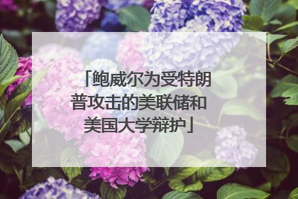 鲍威尔为受特朗普攻击的美联储和美国大学辩护