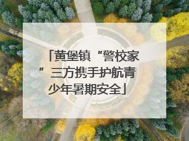 黄堡镇“警校家”三方携手护航青少年暑期安全