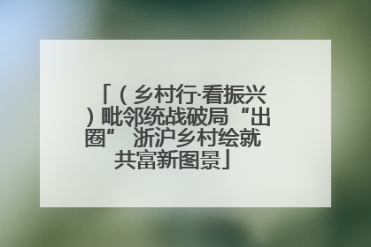 （乡村行·看振兴）毗邻统战破局“出圈” 浙沪乡村绘就共富新图景