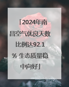 2024年南昌空气优良天数比例达92.1% 生态质量稳中向好