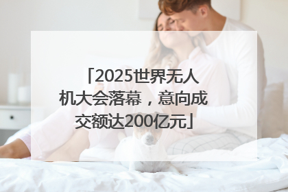 2025世界无人机大会落幕，意向成交额达200亿元