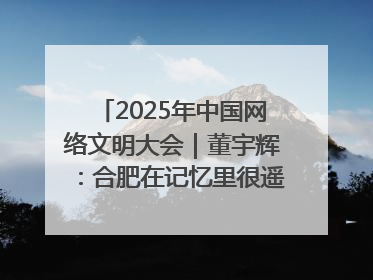 2025年中国网络文明大会｜董宇辉：合肥在记忆里很遥远也很亲切